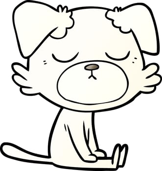 cute cartoon dog vector