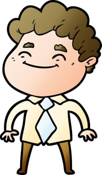 cartoon friendly man vector