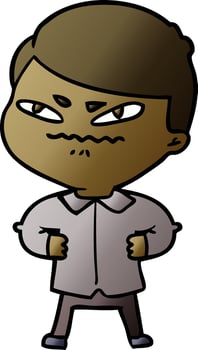 cartoon angry man vector
