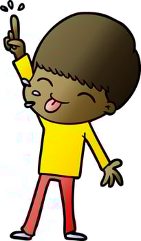 happy cartoon boy vector