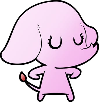 cute cartoon elephant vector