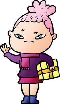 cartoon woman vector