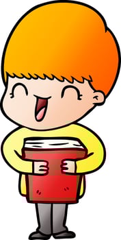 happy cartoon boy vector