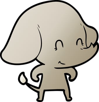 cute cartoon elephant vector