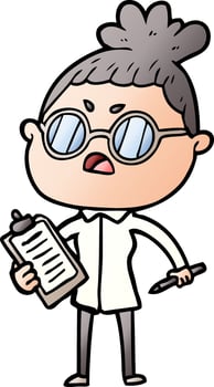 cartoon annoyed woman vector