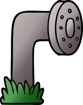 cartoon doodle character pipe vector