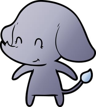 cute cartoon elephant vector