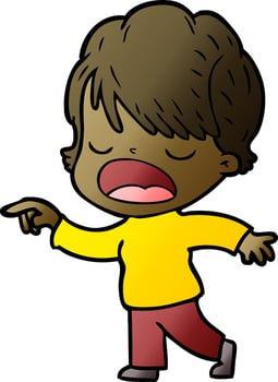 cartoon woman talking vector