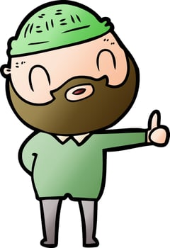 cartoon bearded man vector