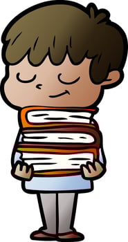 cartoon happy boy vector