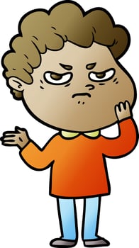 cartoon angry man vector