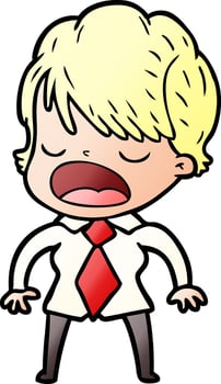 cartoon woman talking vector