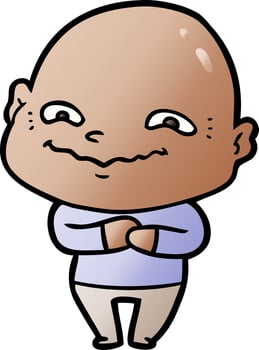 cartoon creepy guy vector