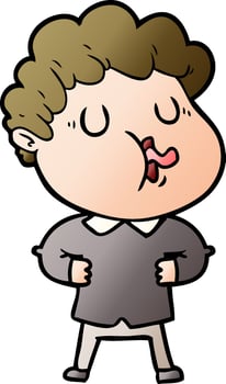 cartoon man singing vector