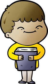 cartoon happy boy vector