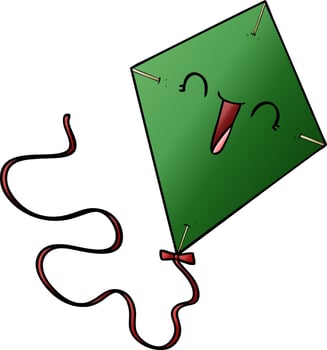 cartoon doodle character kite vector
