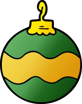 cartoon christmas bauble vector