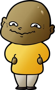 cartoon creepy guy vector