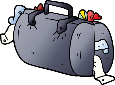 Vector cartoon luggage