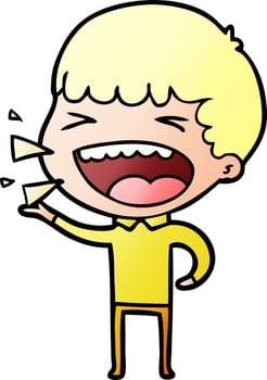 cartoon laughing man vector
