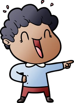 cartoon happy man vector