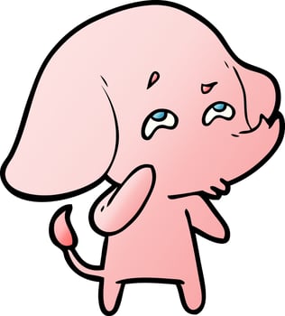 cartoon elephant remembering vector