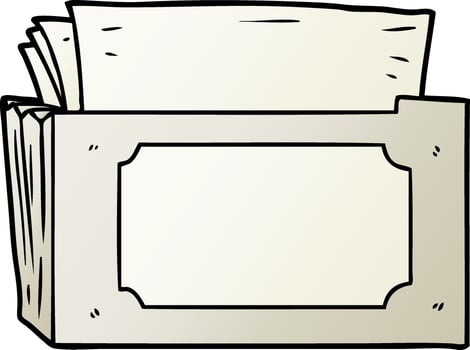 cartoon folder of files vector