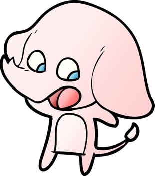 cute cartoon elephant vector