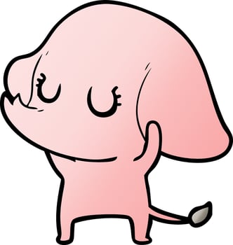 cute cartoon elephant vector