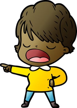 cartoon woman talking vector