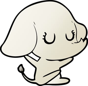 cute cartoon elephant vector
