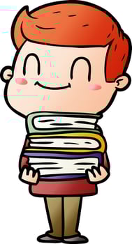 cartoon friendly man vector