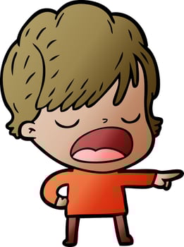 cartoon woman talking vector