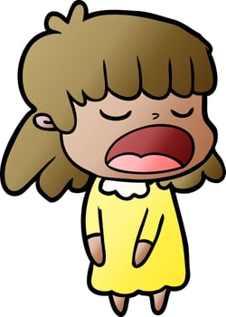 cartoon woman talking loudly vector