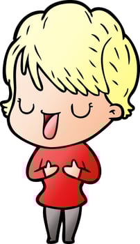 cartoon woman talking vector