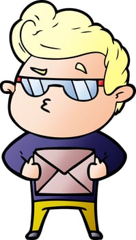 cartoon cool guy vector
