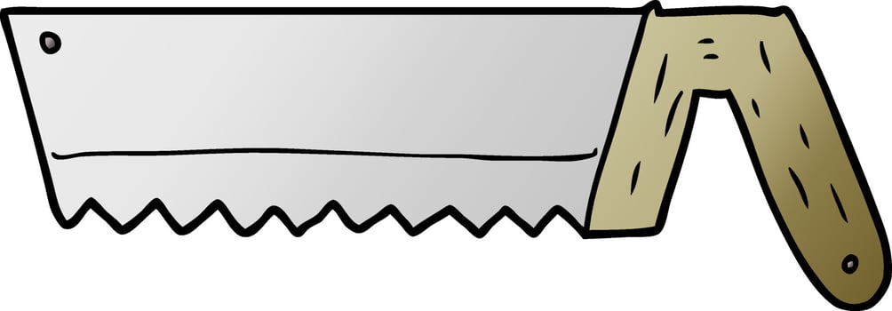 old saw cartoon vector