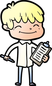 cartoon happy boy vector