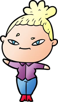Vector cartoon woman