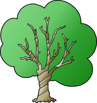 Vector cartoon tree