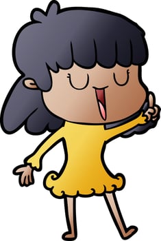 Vector cartoon woman