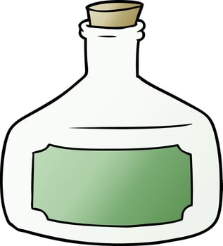 old bottle cartoon vector