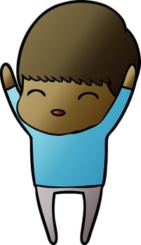 happy cartoon boy vector