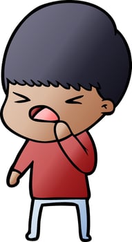 cartoon stressed man vector