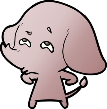 cartoon elephant remembering vector