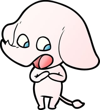 cute cartoon elephant vector