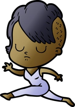 cartoon character woman vector