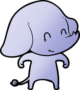 Cartoon doodle cute elephant vector