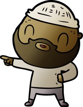 cartoon bearded man vector