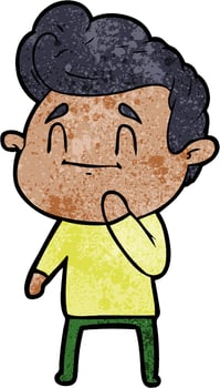 Vector man character in cartoon style